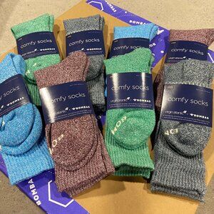 [8 Pairs] BOMBAS x Virgin Atlantic Calf Socks - Emerald/Ocean/Wine/Midnight Pine